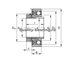 Подшипник 2212-K-2RS-TVH-C3 + H312 ISO