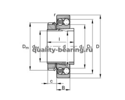 Подшипник 2212-K-TVH-C3 + H312 ISO