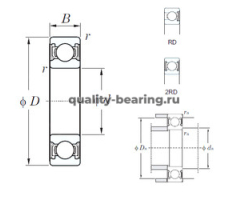 Подшипник 6202-2RD ISO Подшипник 6202-2RD ISO купить по выгодной цене с доставкой